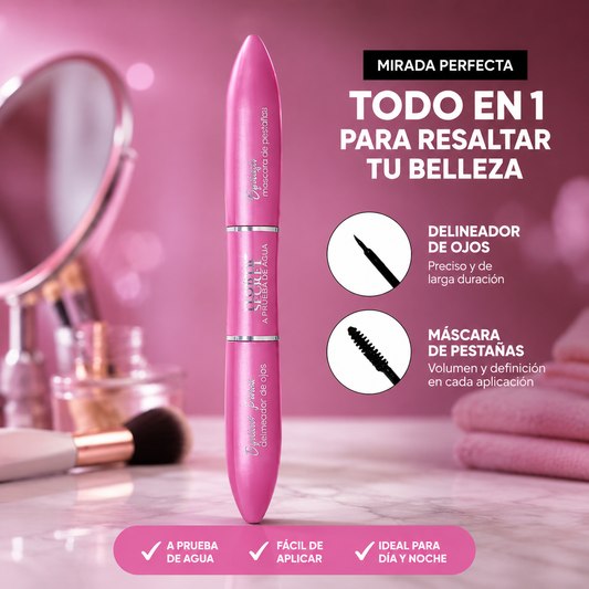 MASCARA PESTAÑAS CON DELINEADOR 2X1